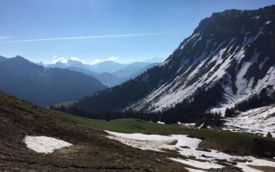 Dans notre série “Testé pour vous”: l’alpage de Chaude (hier matin). Une façon comme une autre de faire (à pied) la balise de Naye…